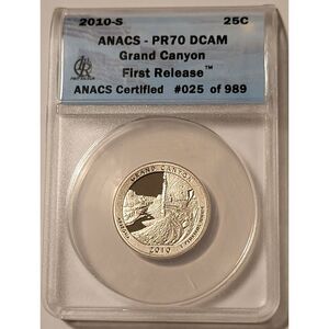 2010 S Clad Grand Canyon NP Quarter Proof PR70 DCAM ANACS
